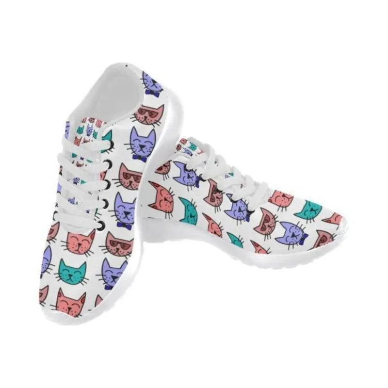 Meow Women's Sneakers White EVA Sole Non-slip Cat Lover Shoes