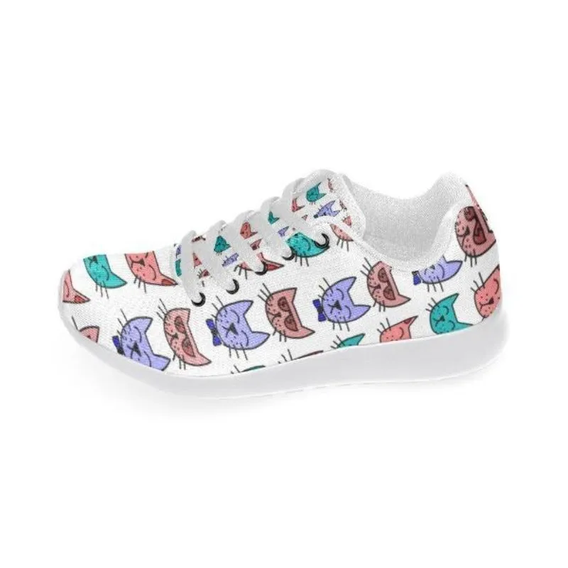 Meow Women's Sneakers White EVA Sole Non-slip Cat Lover Shoes