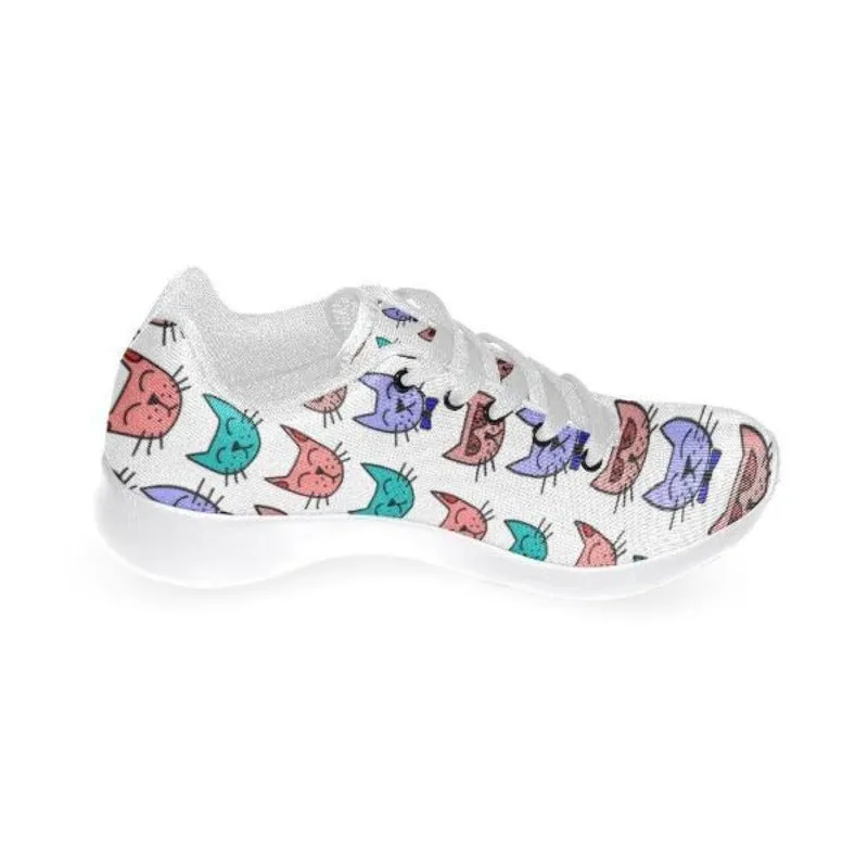 Meow Women's Sneakers White EVA Sole Non-slip Cat Lover Shoes