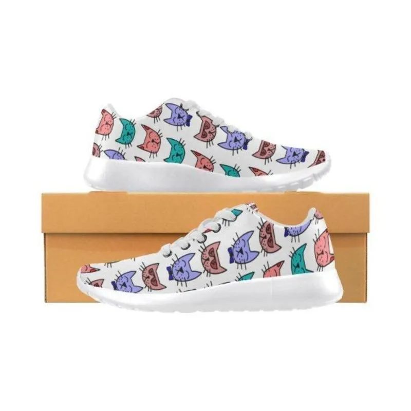 Meow Women's Sneakers White EVA Sole Non-slip Cat Lover Shoes