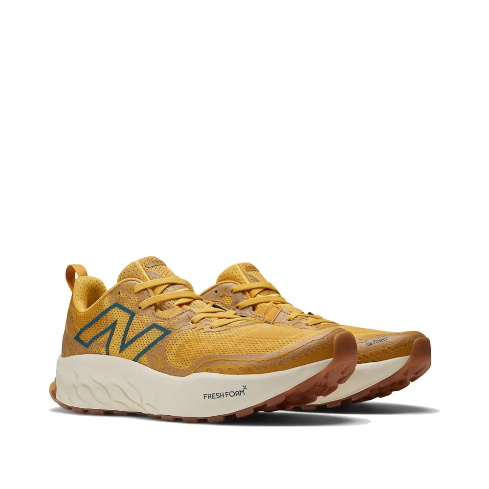 New Balance Men's Fresh Foam X Hierro v8 Sneaker (Butterscotch with Ginger Lemon and Deep Sea)