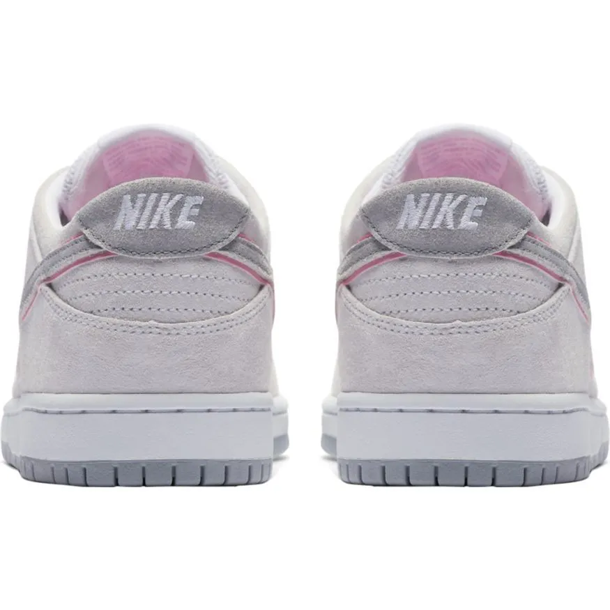 Nike SB Dunk Low Pro IW Skateboarding Shoe - White/Perfect Pink/Silver