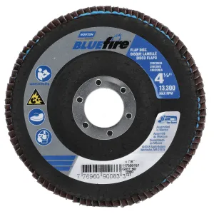 Norton 4-1/2 x 7/8 In. BlueFire Fiberglass HD Flat Flap Disc T27 P60 Grit R884P1 ZA 10 Count