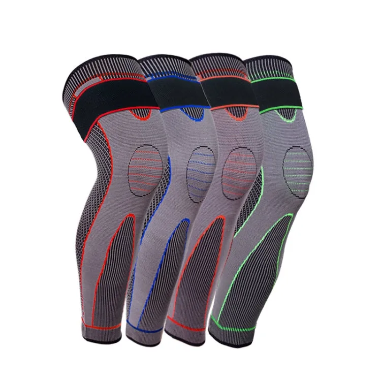 Nylon Knitted Riding Sports Extended Knee Pads, Size: XXL(Green Basic)