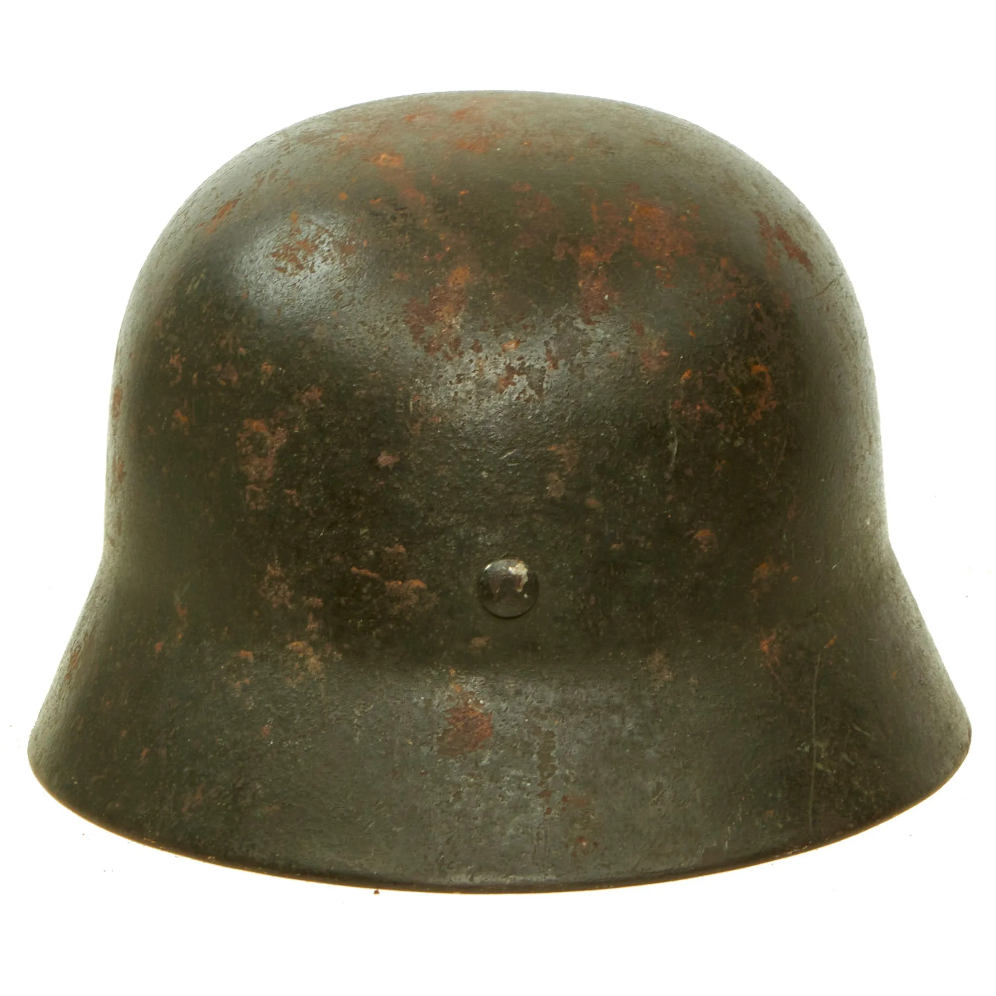 Original German WWII Documented USGI Bring Back Set - Army Heer M40 Single Decal Helmet & Kriegsmarine Coastal Artillery M38 Cap