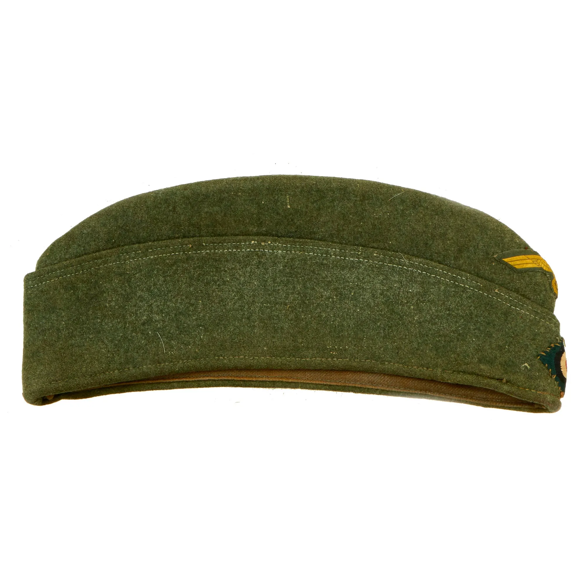 Original German WWII Documented USGI Bring Back Set - Army Heer M40 Single Decal Helmet & Kriegsmarine Coastal Artillery M38 Cap