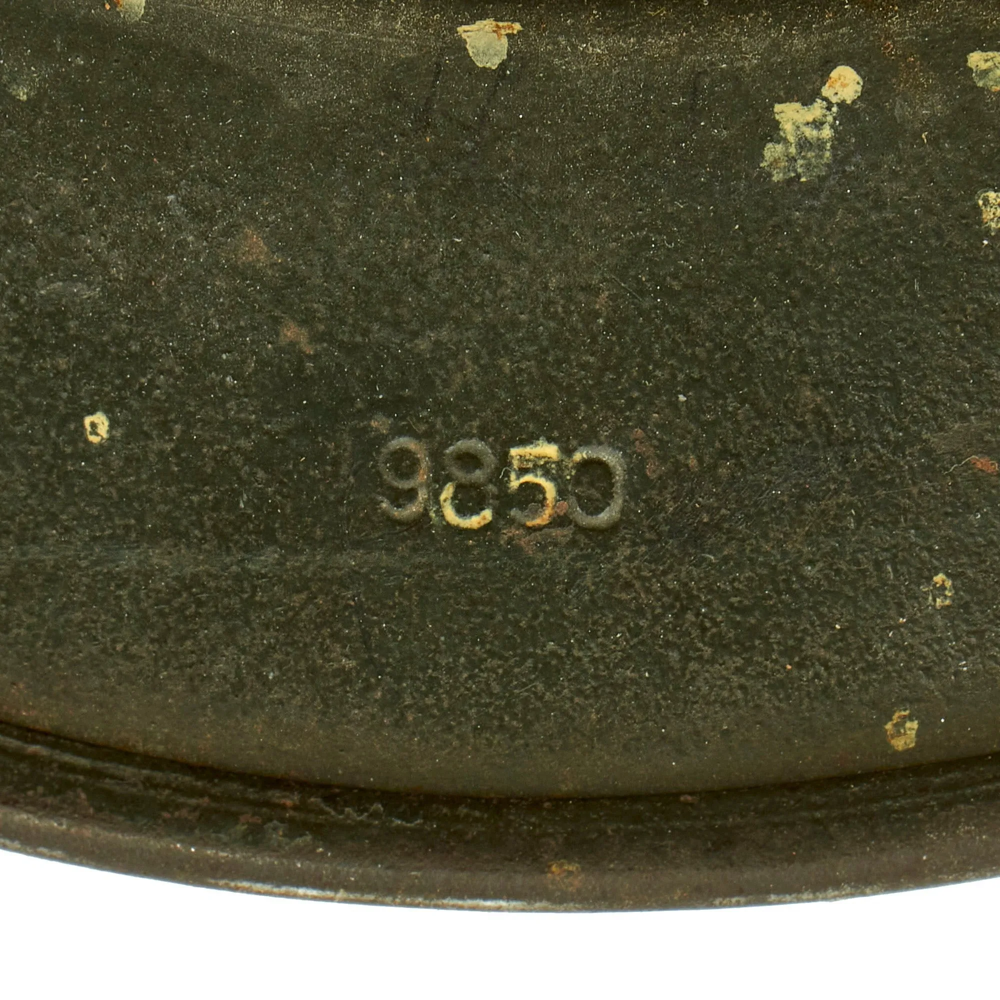 Original German WWII Documented USGI Bring Back Set - Army Heer M40 Single Decal Helmet & Kriegsmarine Coastal Artillery M38 Cap