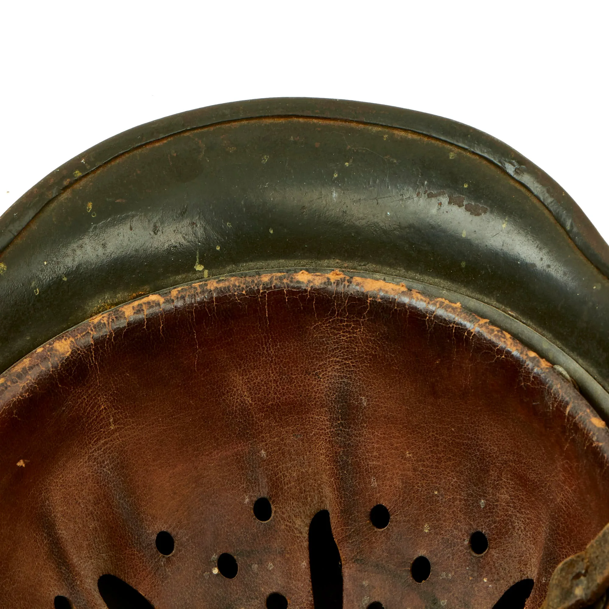 Original German WWII Documented USGI Bring Back Set - Army Heer M40 Single Decal Helmet & Kriegsmarine Coastal Artillery M38 Cap