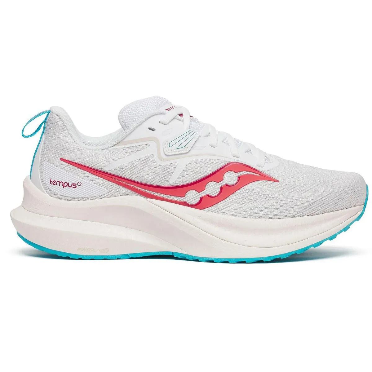 Saucony Tempus 2 Running Shoes - Womens - White/Cayenne