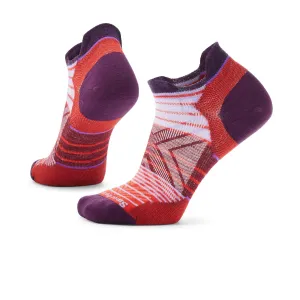 Smartwool Run Zero Cushion Stripe Low Ankle (Women) - Tandoori Orange