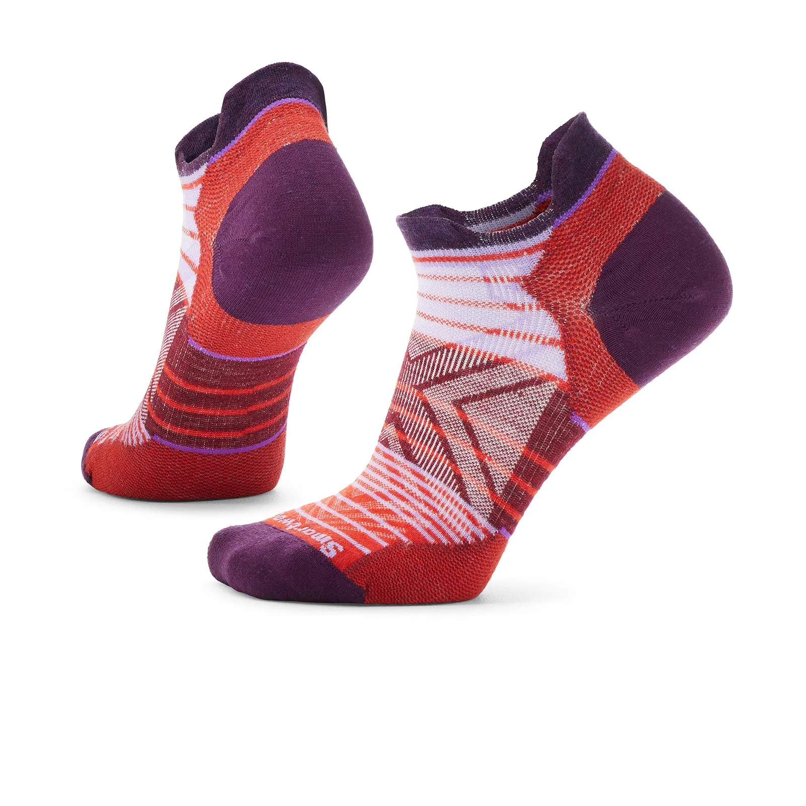 Smartwool Run Zero Cushion Stripe Low Ankle (Women) - Tandoori Orange