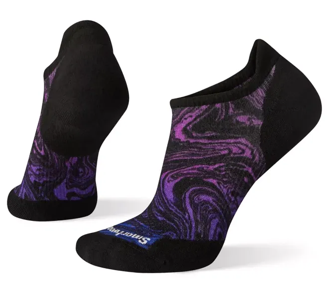 SmartWool Women's PhD Run Light Elite Marble Wash Print Micro Socks