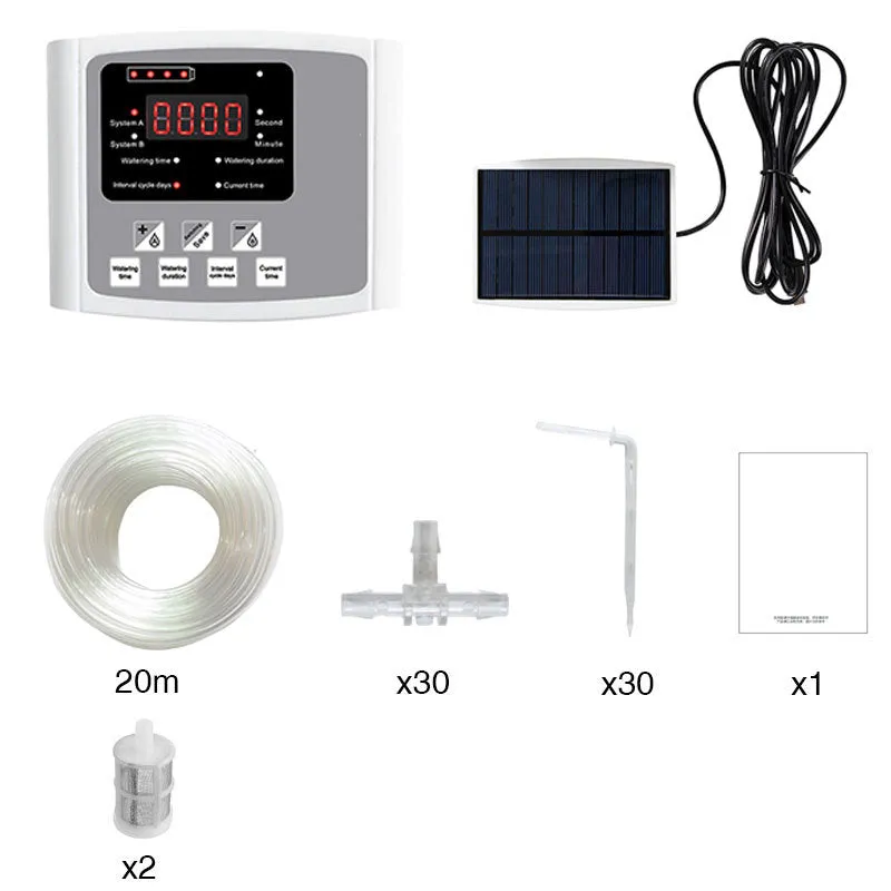 Solar Powered Automatic Digital Timer Watering System-Double Pump