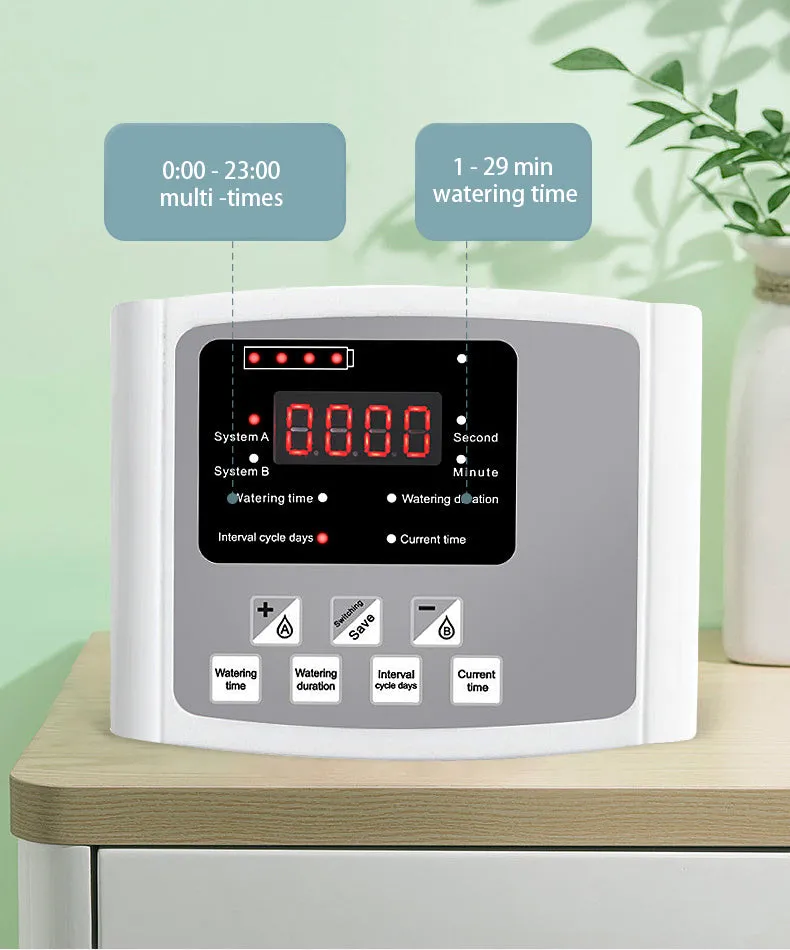 Solar Powered Automatic Digital Timer Watering System-Double Pump