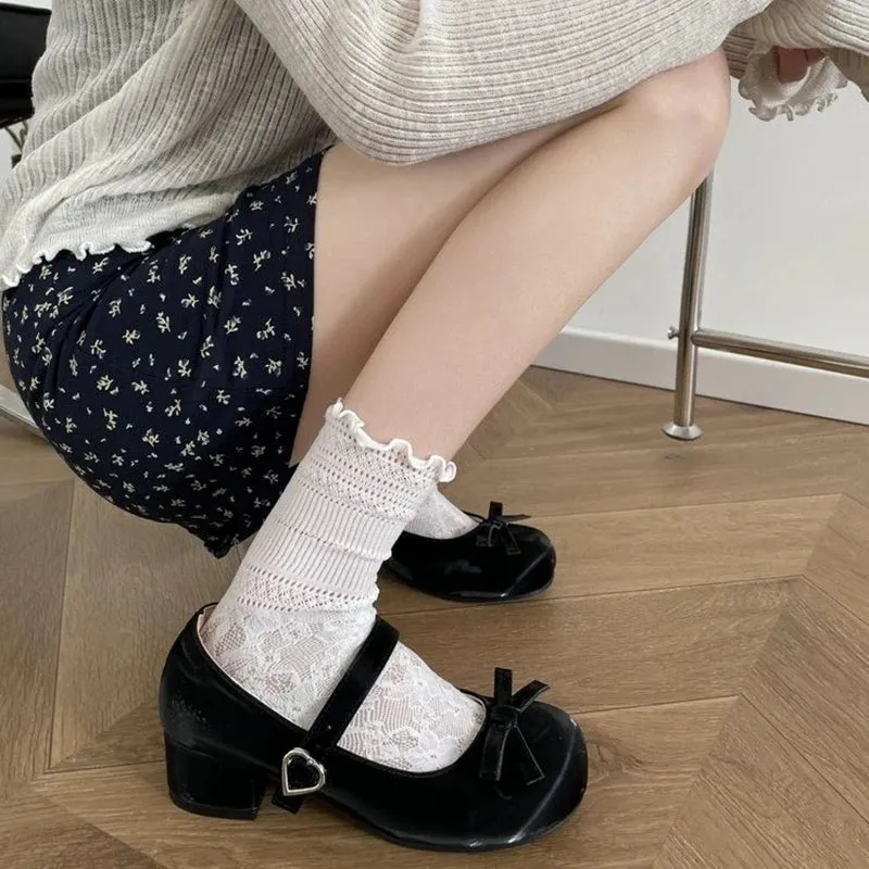 TAVIMART  -  Autumn Women Mary Jane Shoes Fashion Butterfly-knot Ladies Comfort Round Toe Low Heel Footwear