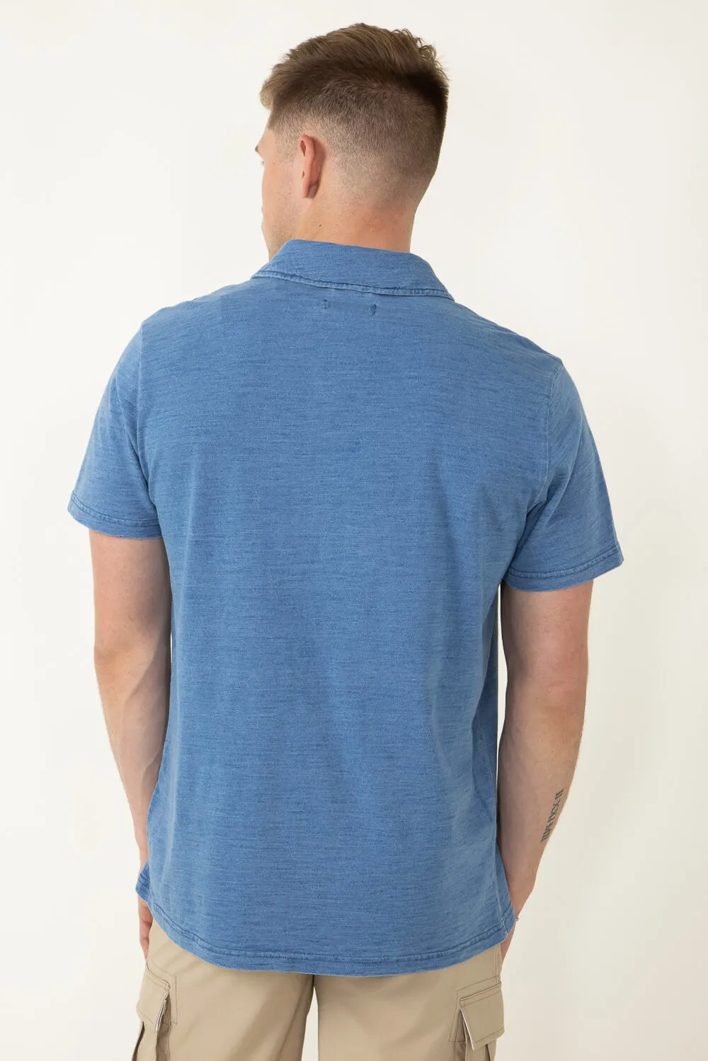 Thread & Supply William Polo Shirt for Men in Denim | T3516WDCTM-DENIM