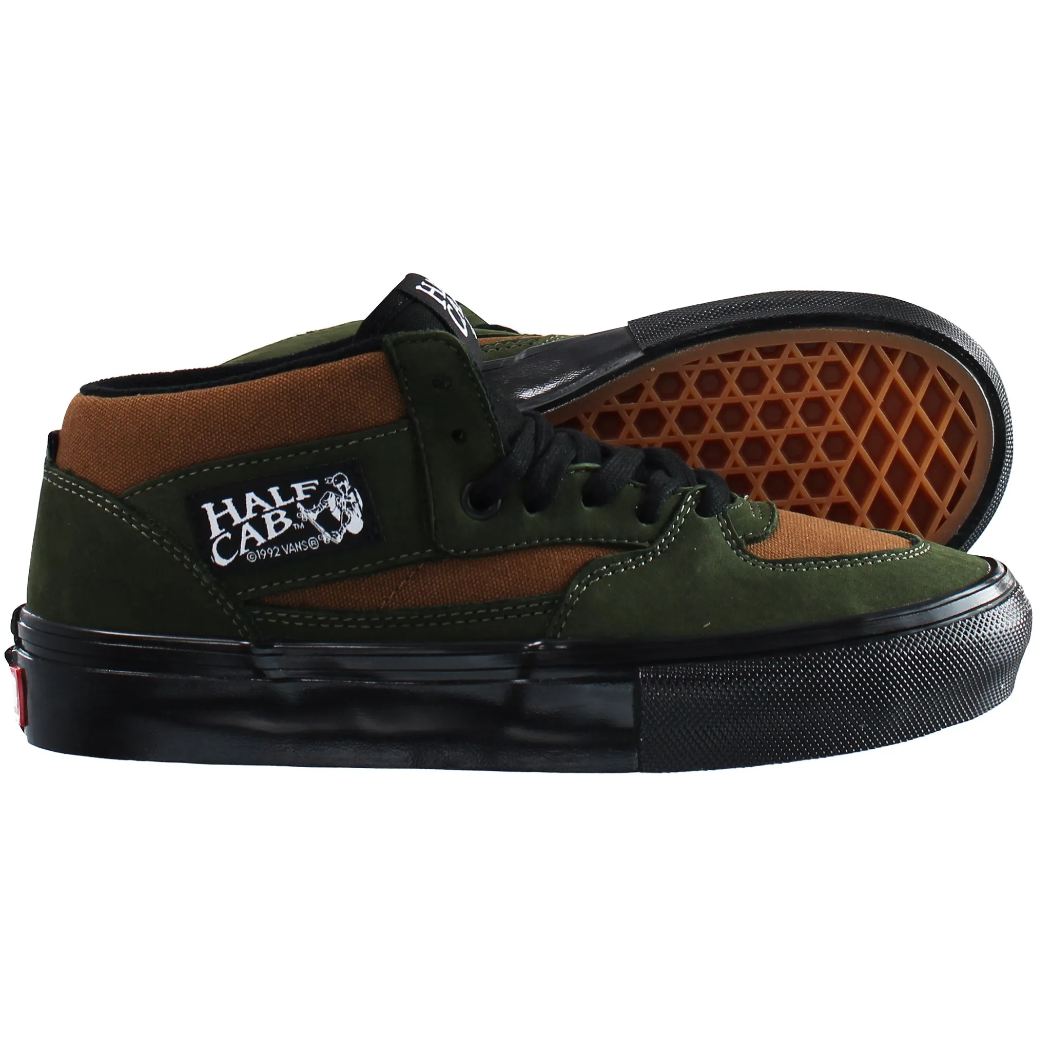 Vans Skate Half Cab Mens Dark Green Shoes