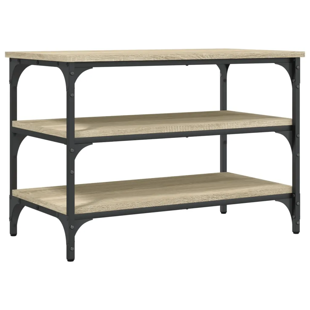 vidaXL Shoe Bench Sonoma Oak 70x38.5x49 cm Engineered Wood