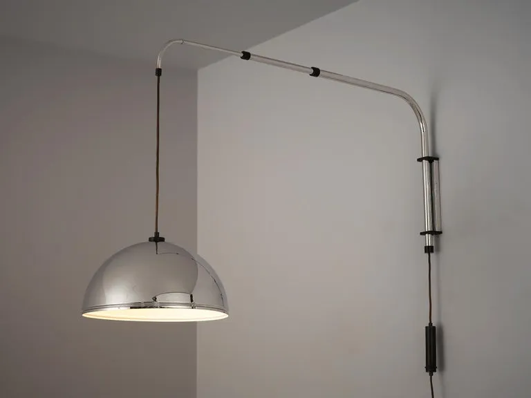 Wall-Mounted Adjustable Pendant Lamp in Metal