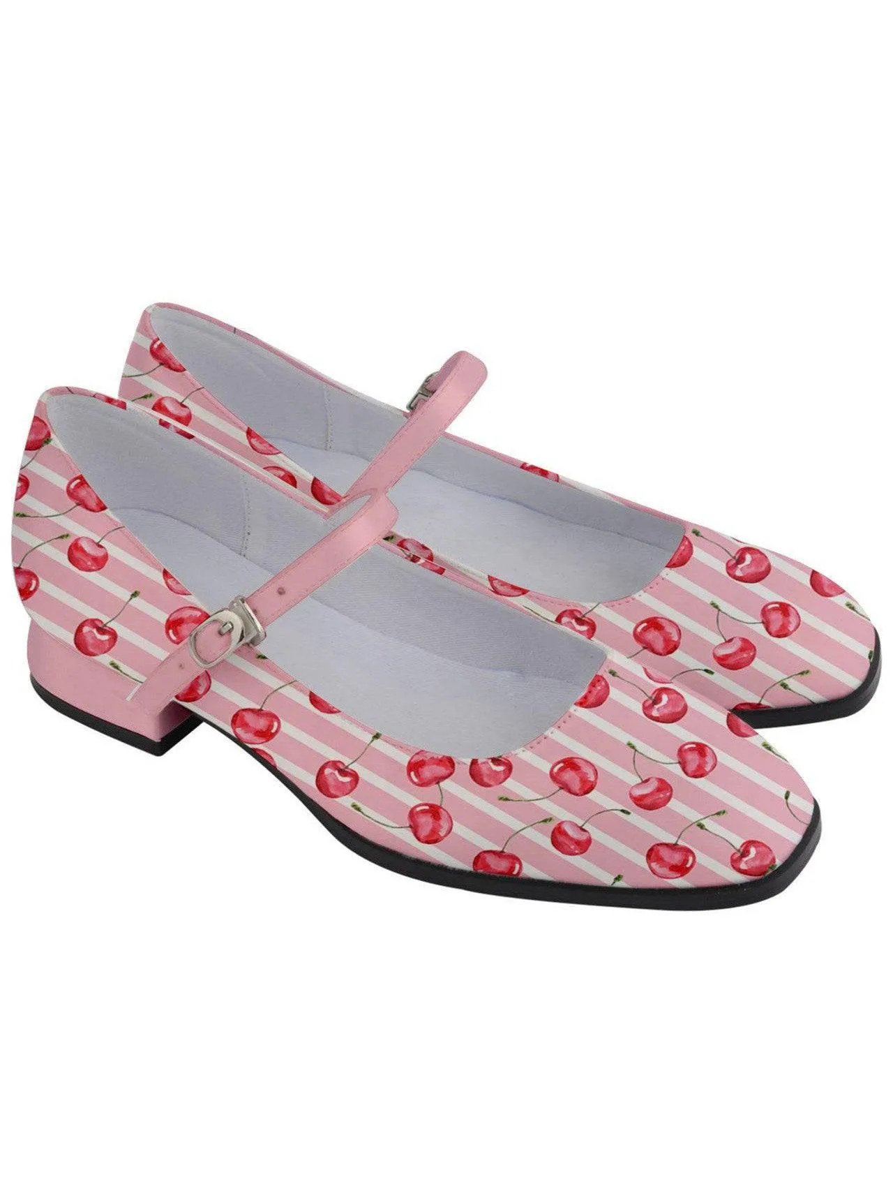 Watercolour Cherries Women's Mary Jane Shoes