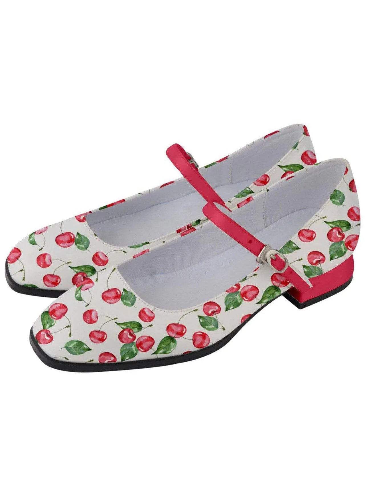 Watercolour Cherries Women's Mary Jane Shoes