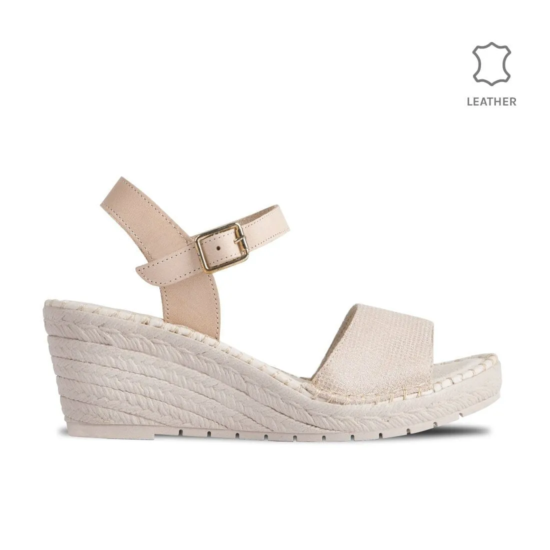 Wedge Gavi Beige Dots Leather