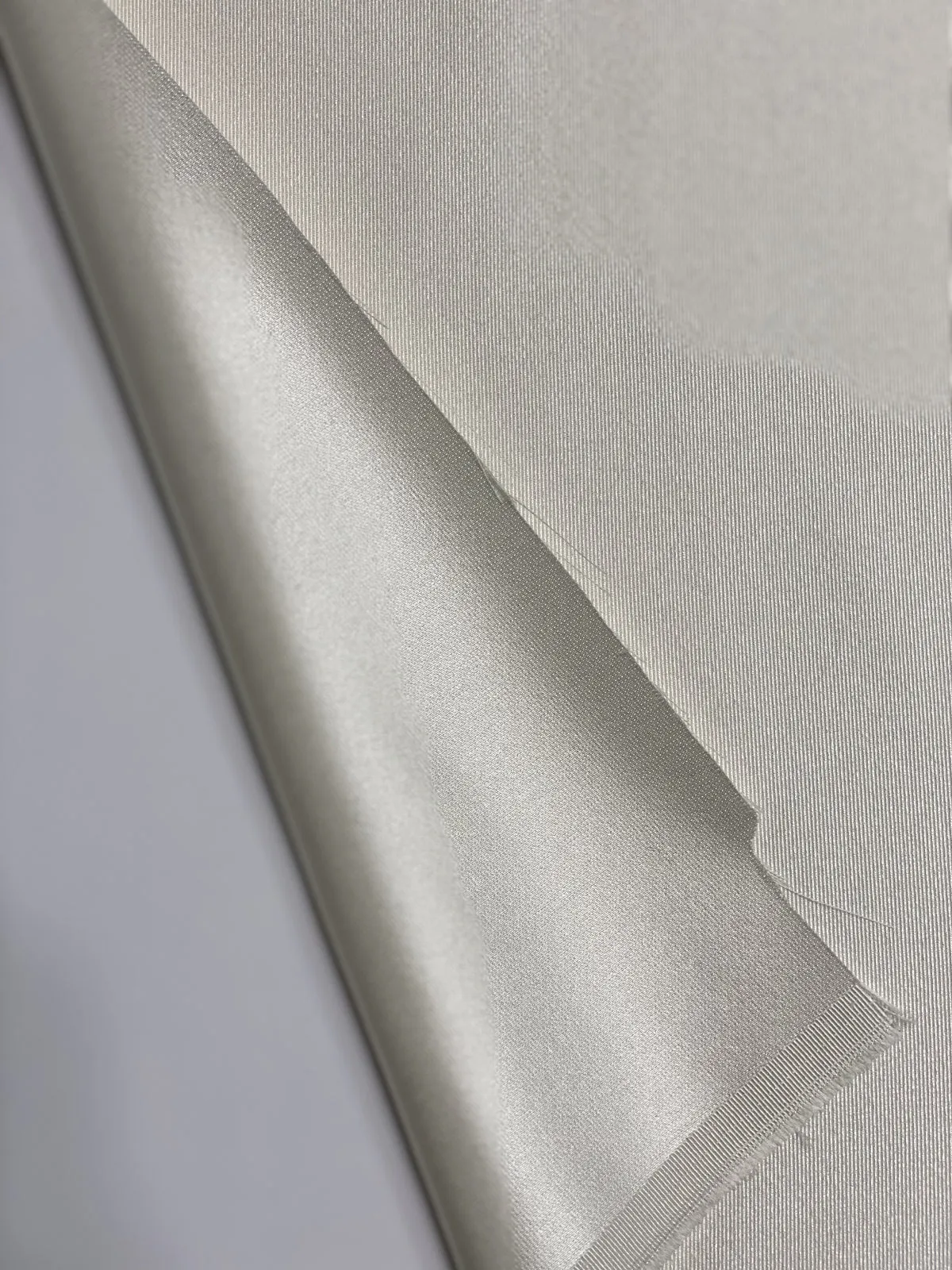 White Italian Satin Faille Fabric
