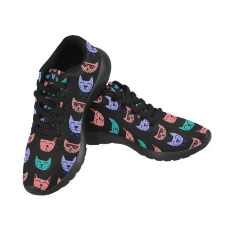 Women Sneakers Personalized Cat Lover Shoes EVA Sole Meow Print Canvas Shoes