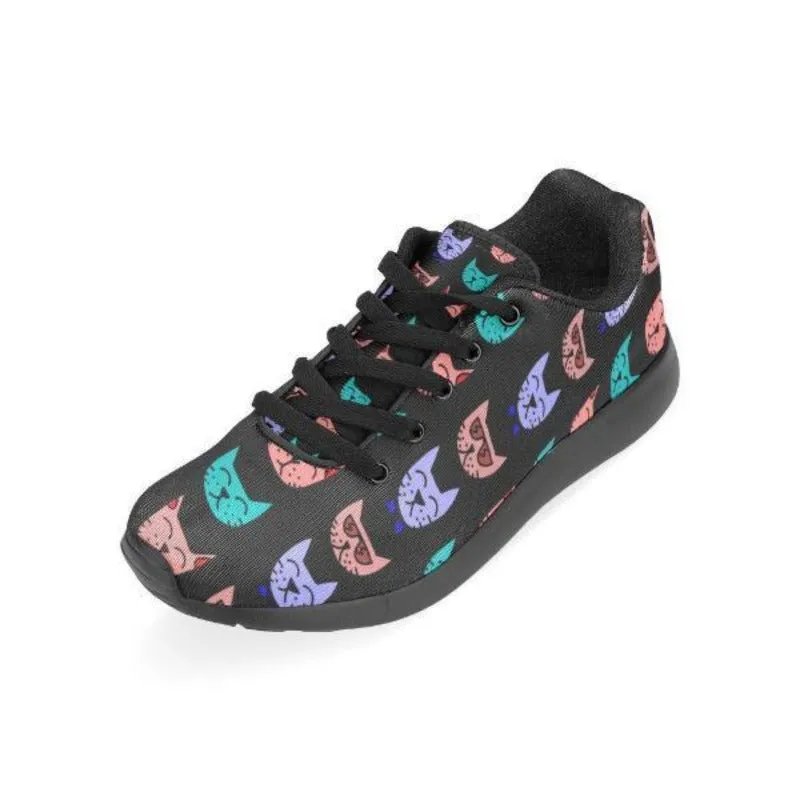 Women Sneakers Personalized Cat Lover Shoes EVA Sole Meow Print Canvas Shoes