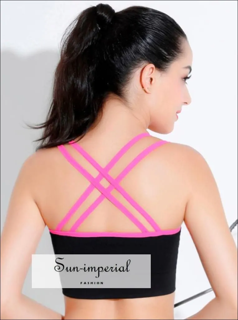 Women Stretch Sporty Bra Padded Fitness Tank Tops Workout Gym Yoga Activewear