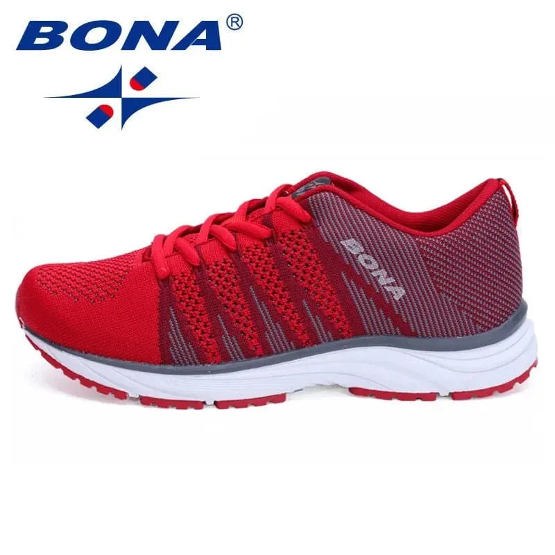 Women's Breathable Mesh Running Shoes - Lightweight and Stable for Marathon Distance - Bona 33631